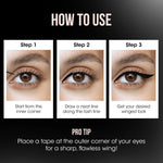 Durable and quick-dry liquid eyeliner with bold matte finish