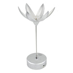 Close-up of the lamp's base, indicating the touch control area for opening, closing, and music functions.