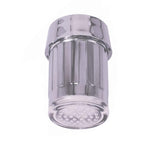 LED faucet light shining stylish blue glow from kitchen faucet adapter