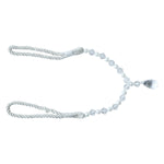 Stylish window curtain tieback featuring crystal and pearl beads