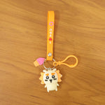 Cute animal ice cream keychain with secure metal ring