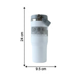 Leak-resistant stainless steel tumbler with lid