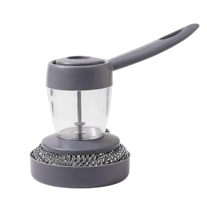 Multiple angles of the soap dispenser with scrub, highlighting its sleek and practical design.