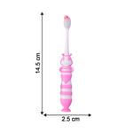 Kids toothbrush 2-piece set with colorful cartoon car design