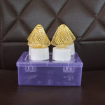 Warm white LED flameless candle lights with on/off button and mesh covers