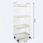 Kitchen rack trolley with mobility and stable design