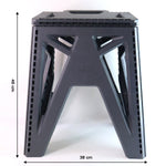 Supermom folding stool folded flat for compact storage
