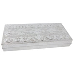 Stylish multipurpose silver cash box for money and jewellery storage on special occasions