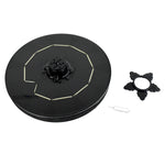 Aqua petal solar decor fountain floating stylishly in garden pond