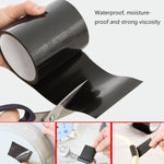 Patch made with Flex Tape waterproof leak-proof repair tape for cracks