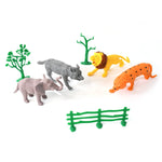 Colorful safari pals animal toy set for kids with realistic textures and durable plastic