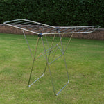 Heavy duty foldable cloth drying rack from Supermom for large indoor and outdoor laundry loads