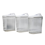 Lifestyle shot of the CookAura 3pc kitchen storage jars in a modern kitchen.