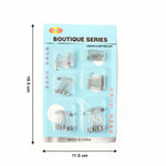 Metal safety pins assortment with secure locking design