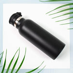 700ml stainless steel insulated kids water bottle carried in backpack