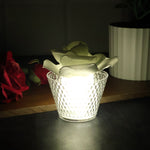 Romantic flame-free yellow light from rose shaped decorative LED candle