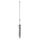 Compact self wringing mop with adjustable stainless steel handle stored neatly