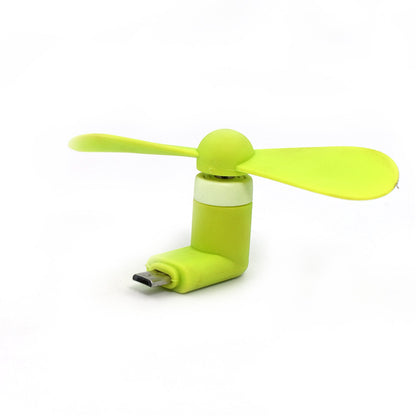 Small Mini USB fan in hand, ready for on-the-go cooling.