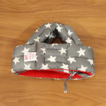 Front view of baby safety helmet with cushioned padding