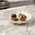 Stylish lotus snack & dry fruit platter on display