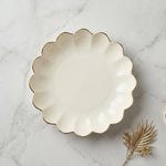 Decorative lotus platter on dining table for special occasions