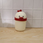 Box of mini desktop trash cans in chick design