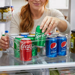 Organized pantry with clear storage boxes
