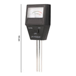 Size view of 18 cm height soil meter with white background