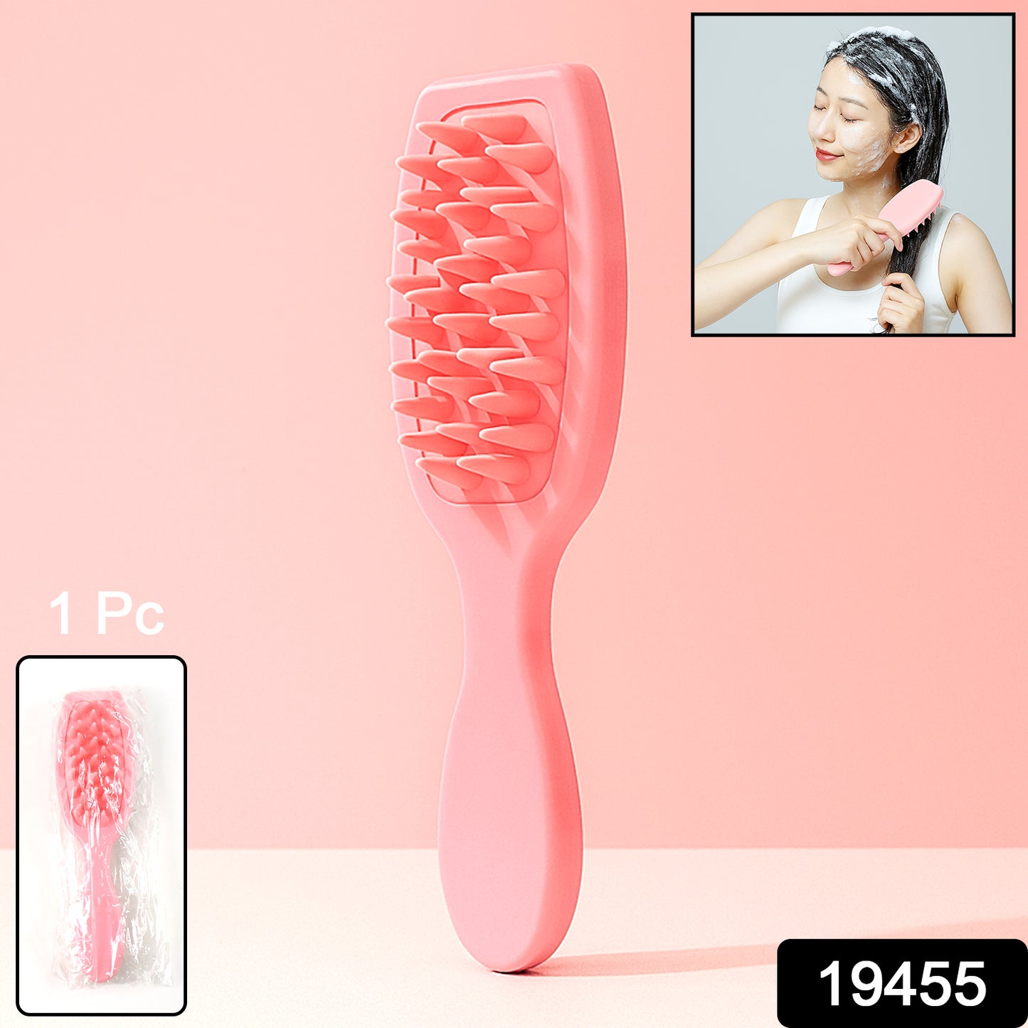 Multipurpose Silicone Scalp Massager Shampoo Brush (1 Pc)