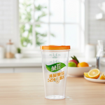 The JourneyMate travel mug demonstrating its compact size.