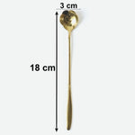 Size guide for mini golden serving spoons