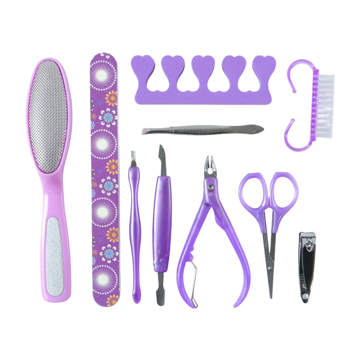 Personal Grooming Manicure  Pedicure Nail Care Tool Set (10 Pc Set)