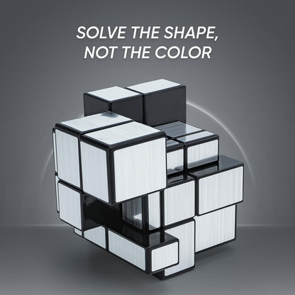 Mirror Cube  3x3 Puzzle Cube With Reflective Silver Surfaces