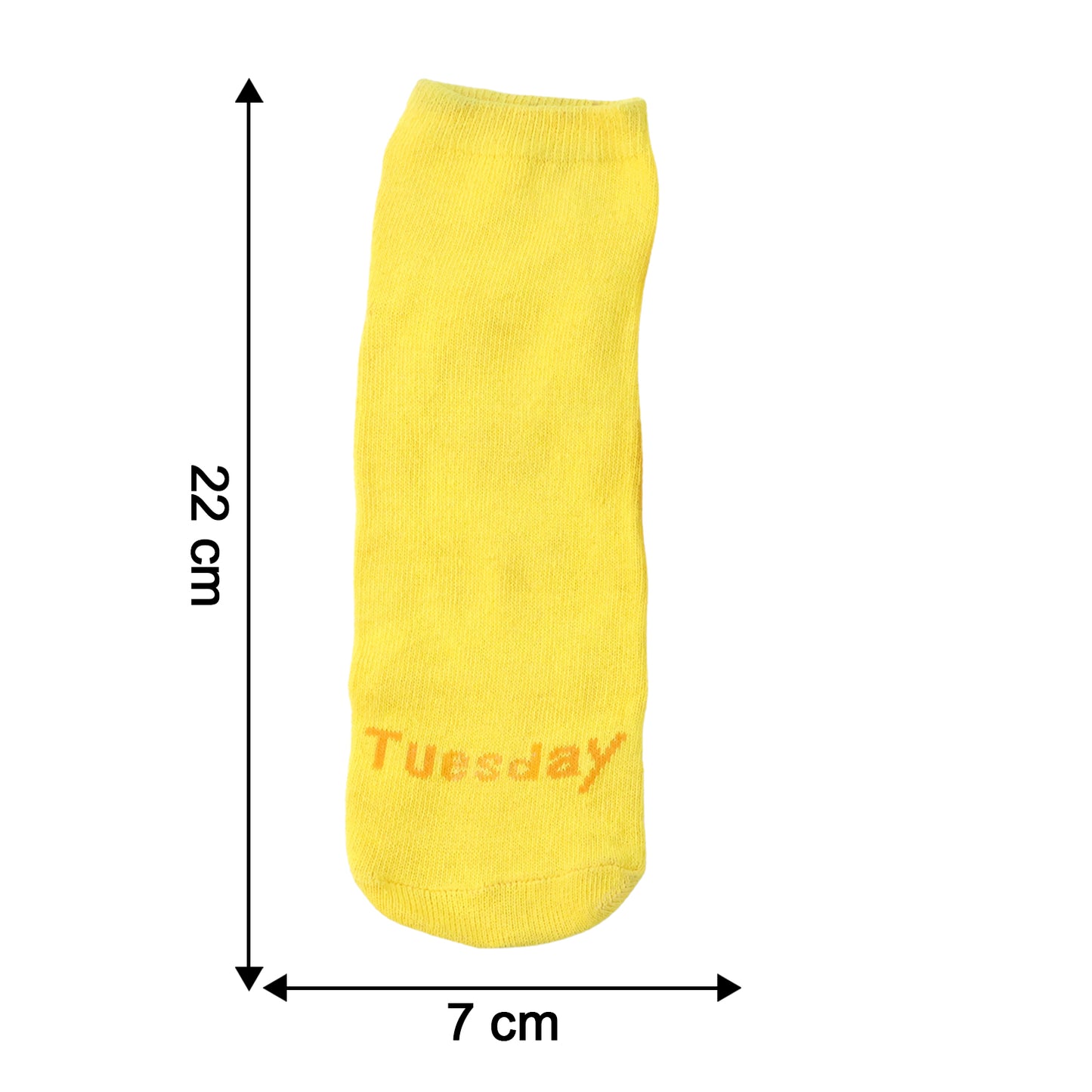 Tuesday Theme Yellow Casual Socks (1 Pair)