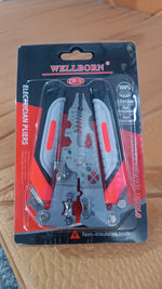 Complete 8-in-1 wire stripper pliers set with soft grip and accessories