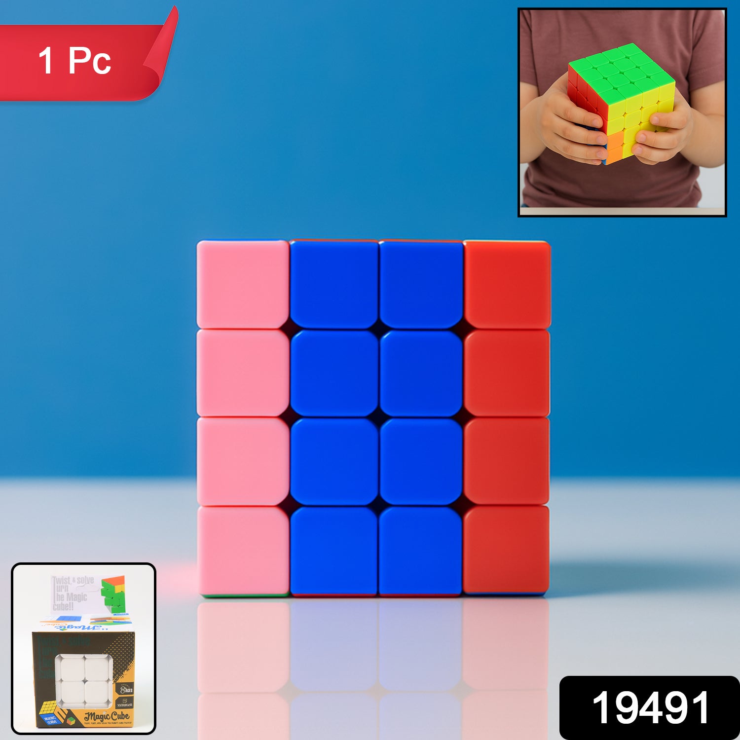 4x4 Magic Speed Cube Puzzle For Kids  Adults (1 Pc)