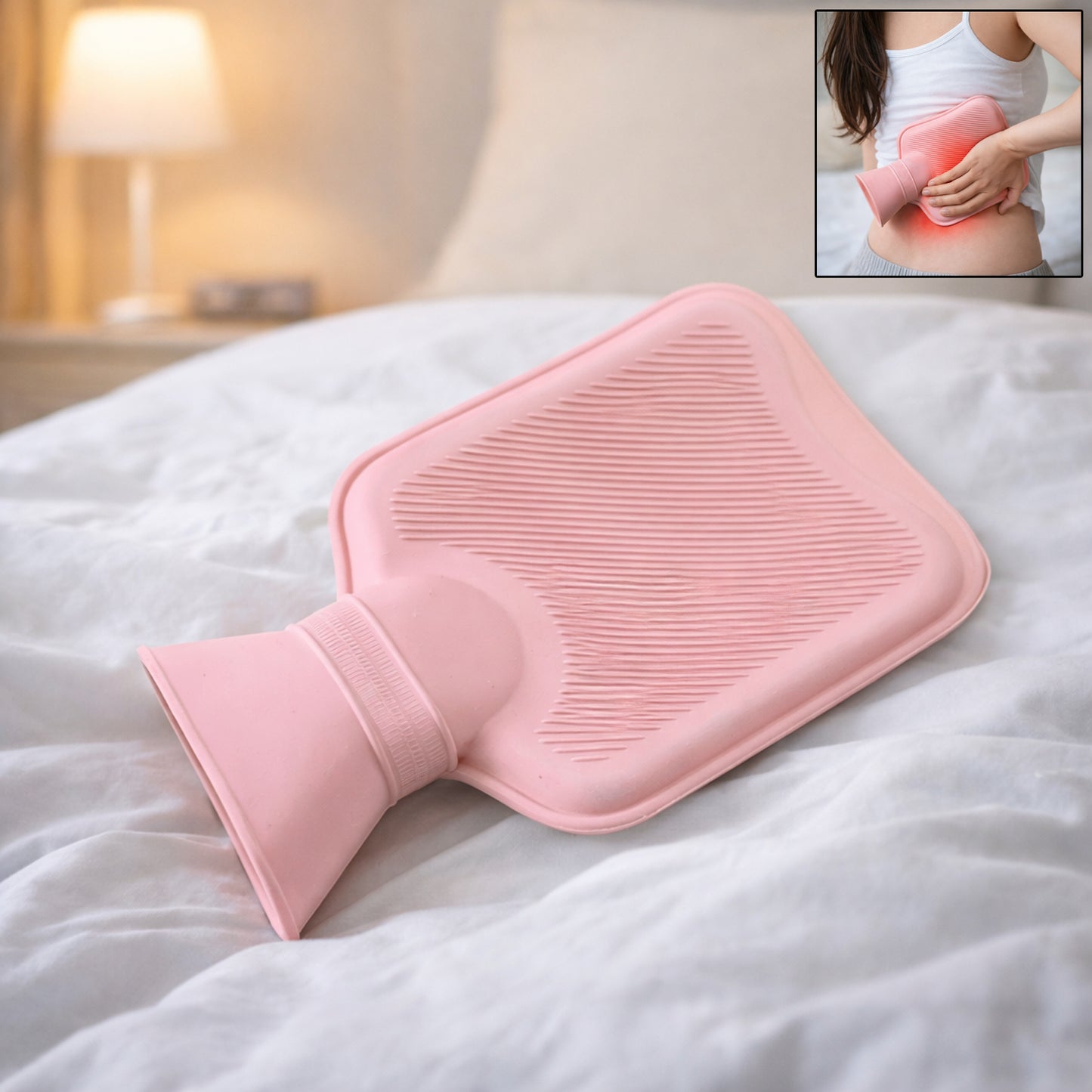 Reusable Hot Water Bag For Pain Relief  Warm Compress Therapy (1 Pc)
