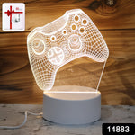 USB powered night lamp shaped as a 3D gaming controller on a desk
