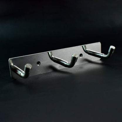 Stainless Steel Wall Mounted Coat 3 Hook Rack (14x3  1 Pc)