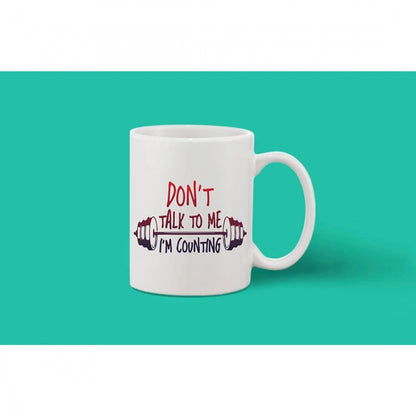 Printed Ceramic Coffee Mug - 1 Pieces, White, 11oz