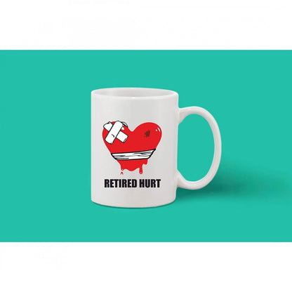 Printed Ceramic Coffee Mug - 1 Pieces, White, 11oz