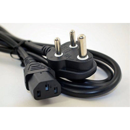 Supreme Quality 1.2 Meter 3Pin Power Cord for Computer Monitor Desktop, Printer, UPS, SMPS, Scanner (Black)