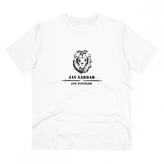 Men's PC Cotton Jay Sardar Printed T Shirt (Color: White, Thread Count: 180GSM)
