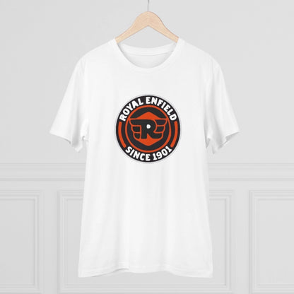 Men's PC Cotton Bike Ride Design Printed T Shirt (Color: White, Thread Count: 180GSM)