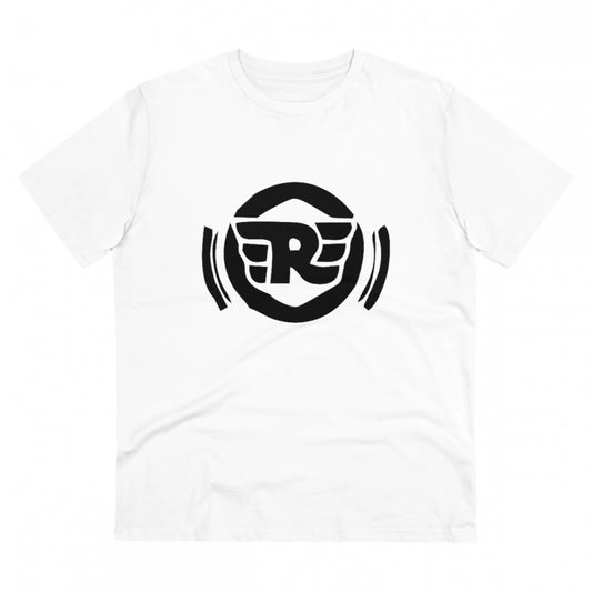 Men's PC Cotton Bike Ride Design Printed T Shirt (Color: White, Thread Count: 180GSM)