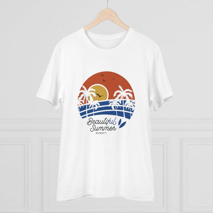 Men's PC Cotton Beautiful Summer Printed T Shirt (Color: White, Thread Count: 180GSM)