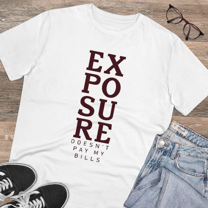 Men's PC Cotton Exposure Printed T Shirt (Color: White, Thread Count: 180GSM)