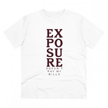 Men's PC Cotton Exposure Printed T Shirt (Color: White, Thread Count: 180GSM)