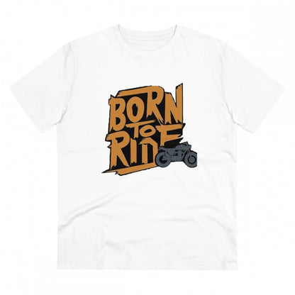 Men's PC Cotton Explore The Unseen Printed T Shirt (Color: White, Thread Count: 180GSM)
