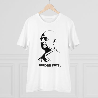 Men's PC Cotton Sardar Patel Printed T Shirt (Color: White, Thread Count: 180GSM)